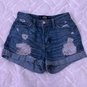 Hollister ripped jean shorts